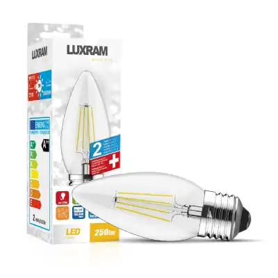 Value Classic LED Candle E27 Dimmable 4W Natural White 4000K, 470lm, Clear Finish, 3yrs Warranty (3LT515Y)