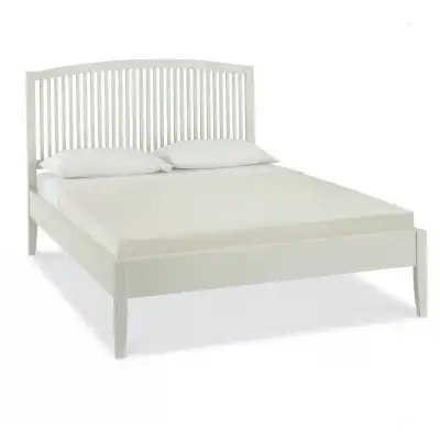Grey Painted Slatted Arched Bed 4ft Small Double