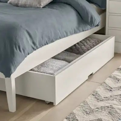 White Painted Rectangular Underbed Drawer