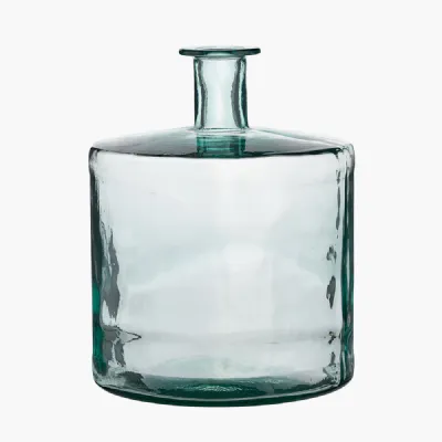 Clear Recycled Glass Bottle Vase
