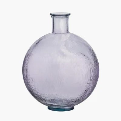 Lilac Round Recycled Glass Vase
