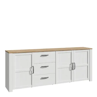 Bohol Large Sideboard in Riviera Oak White