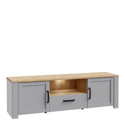 Bohol TV Unit Inc. LED Light in Riviera Oak Grey Oak