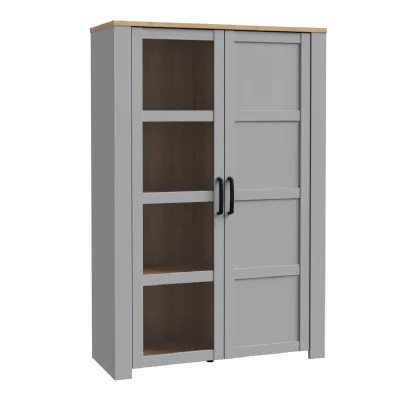 Bohol Display Cabinet in Riviera Oak Grey Oak