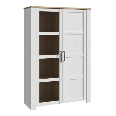 Bohol Display Cabinet inc. 2x LED Lights in Riviera Oak White