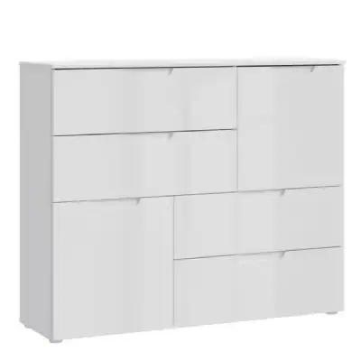 Abstract Chest of in White White High Gloss