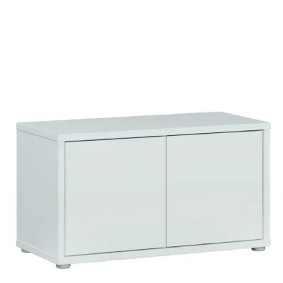 Alice Springs Bench with 2 Doors PushtoOpen in Light Grey