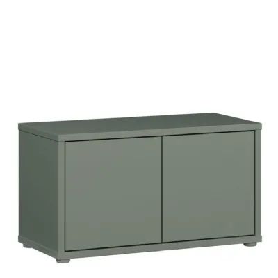 Alice Springs Bench with 2 Doors PushtoOpen in Sage Green