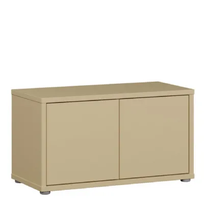 Alice Springs Bench with 2 Doors PushtoOpen in Butter Yellow