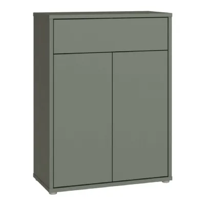 Alice Springs Shoe Cabinet with 2 Doors PushtoOpen & 1 Drawer PushtoOpen in Sage Green