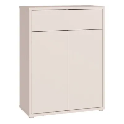 Alice Springs Compact Shoe Cabinet with 2 Doors PushtoOpen & 1 Drawer PushtoOpen in Sand