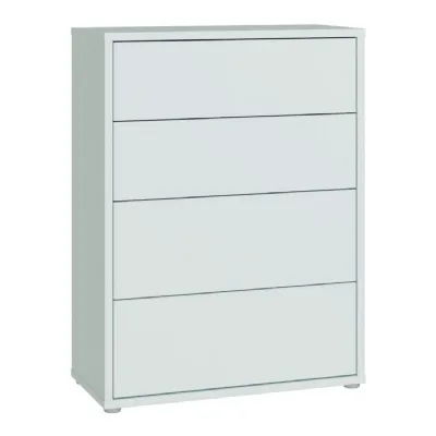 Alice Springs 4 Drawer Chest with PushtoOpen Drawers in Light Grey