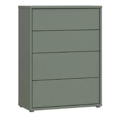 Alice Springs 4 Drawer Chest with PushtoOpen Drawers in Sage Green