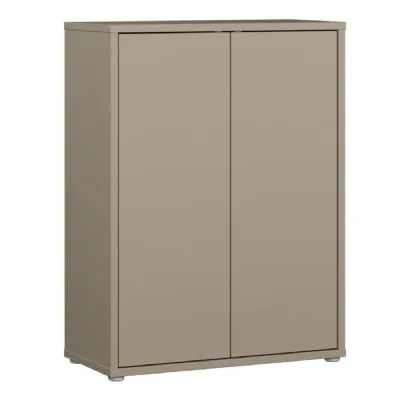 Alice Springs Shoe Cabinet with 2 Doors PushtoOpen in Taupe