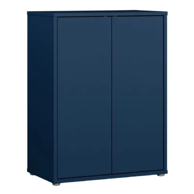 Alice Springs Tall 2 Door Cupboard with PushtoOpen Doors in Night Blue