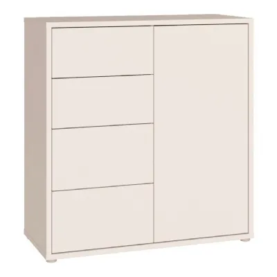 Alice Springs Storage Unit with 4 Drawers & 1 Door with PushtoOpen in Sand