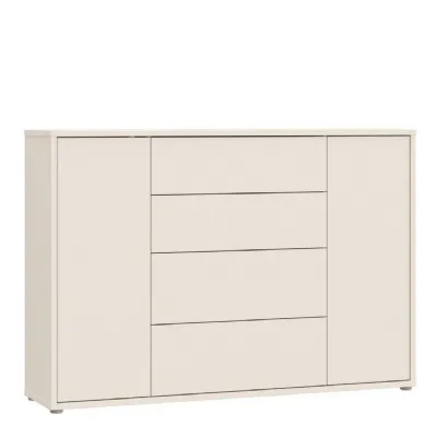 Alice Springs Wide Sideboard with 4 Drawers & 2 Doors with PushtoOpen in Sand