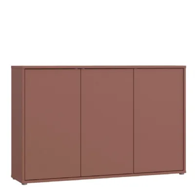 Alice Springs 3 Door Sideboard with PushtoOpen Doors in Terracotta