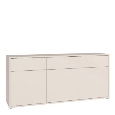 Alice Springs 3 Door 3 Drawer Sideboard with PushtoOpen Drawers in Sand