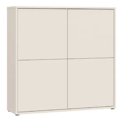 Alice Springs 4 Door Large Storage Cabinet with PushtoOpen Doors in Sand