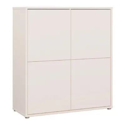 Alice Springs 4 Door Storage Cabinet with PushtoOpen Doors in Sand