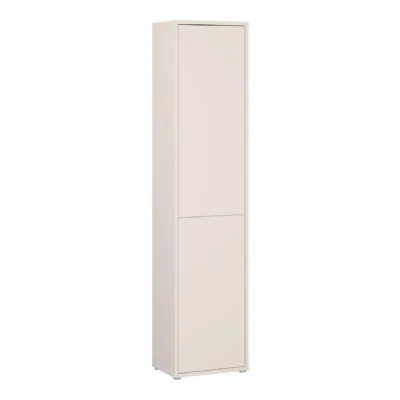 Alice Springs Narrow Tall Cupboard with 2 PushtoOpen Doors in Sand