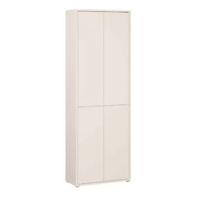 Alice Springs 4 Door Tall Storage Cabinet with PushtoOpen Doors in Sand