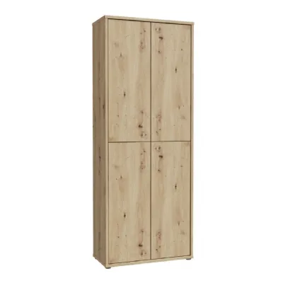 Alice Springs Shoe Cabinet with 4 Doors PushtoOpen in Artisan Oak