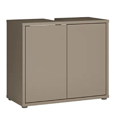Alice Springs Under Sink Vanity Unit with 2 Doors PushtoOpen in Taupe