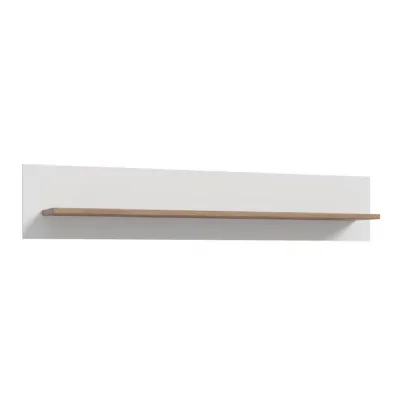 Wensley Wall Shelf in Light Grey and Oak