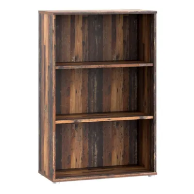 Essential Tall Wide 2 Shelf Bookcase in Vintage Oak