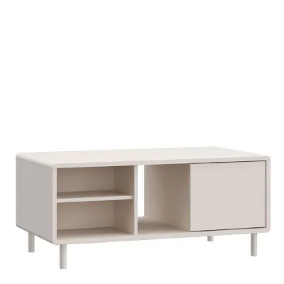 Playly Coffee Table with Open Shelf and Door