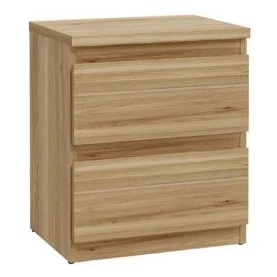 Edmore 3 Drawer Bedside Table in Mauvella Oak