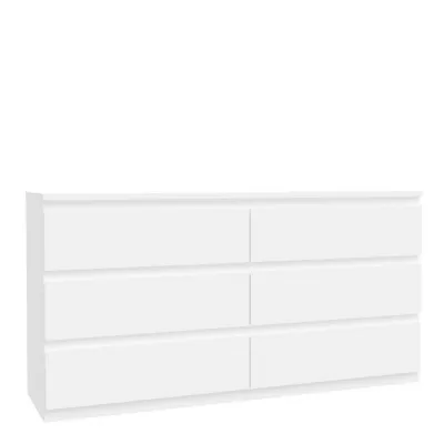 Edmore 6 Drawer Wide Chest in White