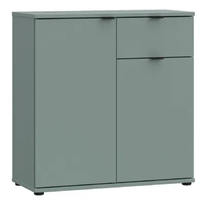 Ganymede 2 Door Cupboard with Drawer in Sage Green