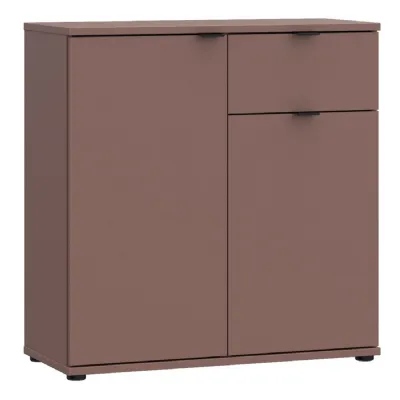 Ganymede 2 Door Cupboard with Drawer in Terracotta