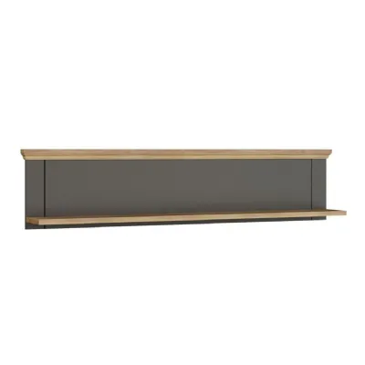 Pontypool Wall Shelf in Grey and Mauvella Oak