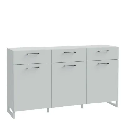 Sali 3 Door 3 Drawer Chest in Light Grey