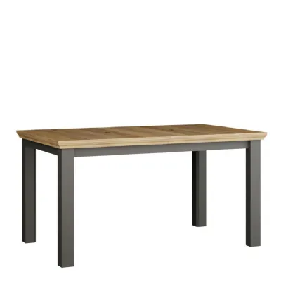 Pontypool Rectangular Dining Table 150x90cm in Wolfram Grey and Mauvella Oak