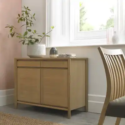 Light Oak 2 Door Cupboard Sideboard