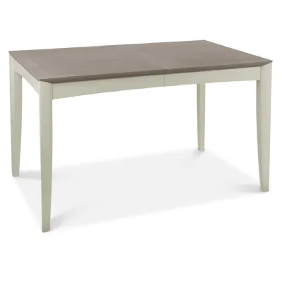 Grey Painted Extending Dining Table Washed Oak Top