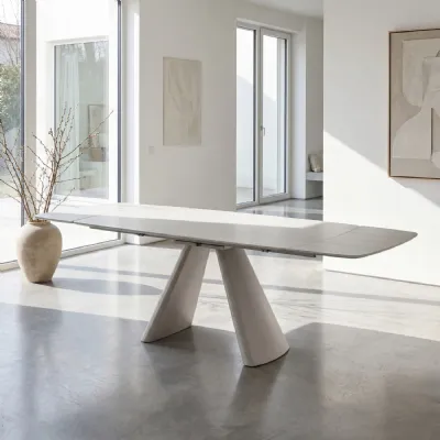 Ivory Wooden 240cm Extra Large Extending Dining Table