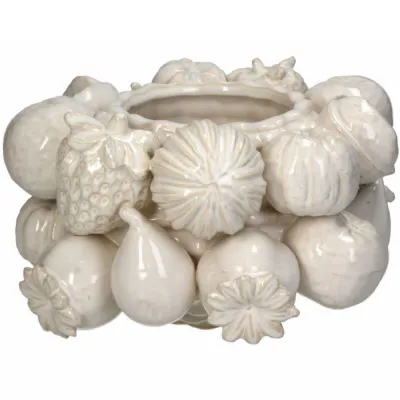 Ivory Orchard Ceramic Vase Small