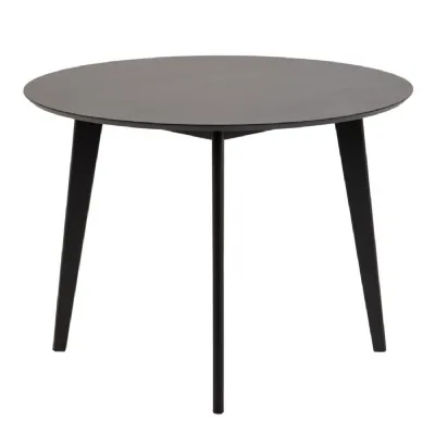 Roxby Round Dining Table in Black 105x76cm