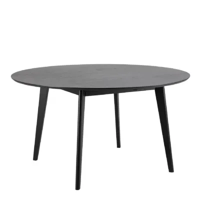 Roxby Round Dining Table in Black 140x76cm