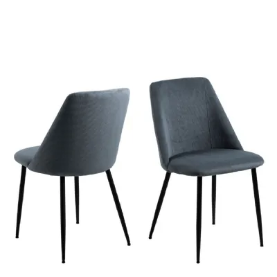 Ines Dining Chair in Grey Set of 4