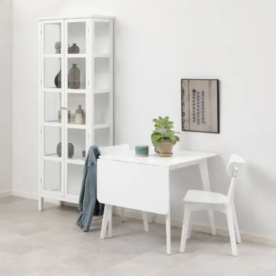 Roxby Square Dining Table in White includes 2 Roxby Dining Chair in White