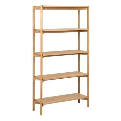 Braidwood Bookcase with 4 Shelves in Oak