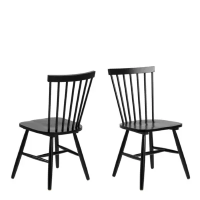 Riano Dining Chairs in Black Set of 2