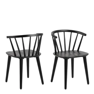 Ida Dining Chair in Black Set of 2